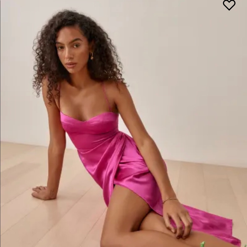 Reformation Marguerite Dress in Pink Flambé